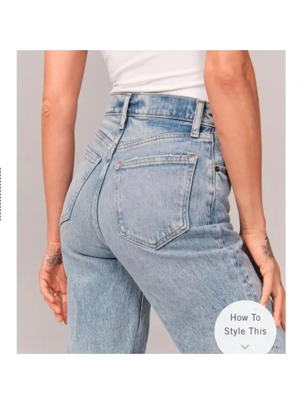 Abercrombie & Fitch The 90’s Straight Ultra High Rise Curve Jeans Women’s 26/2S - Image 15