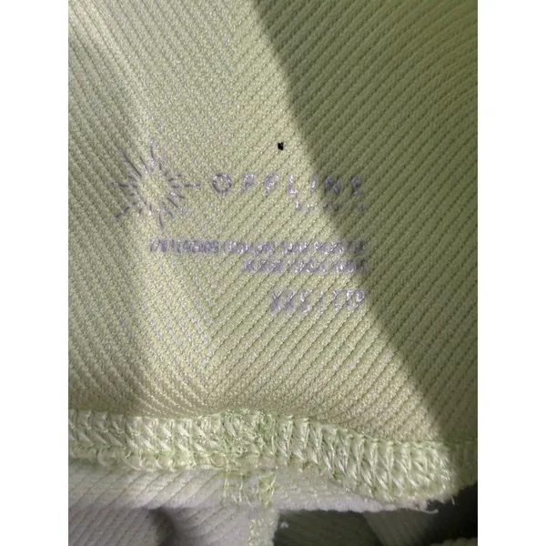 Aerie OFFLINE Seamless Ribbed High Waisted‎ Leggings Lime Green Womens XXS - Image 4