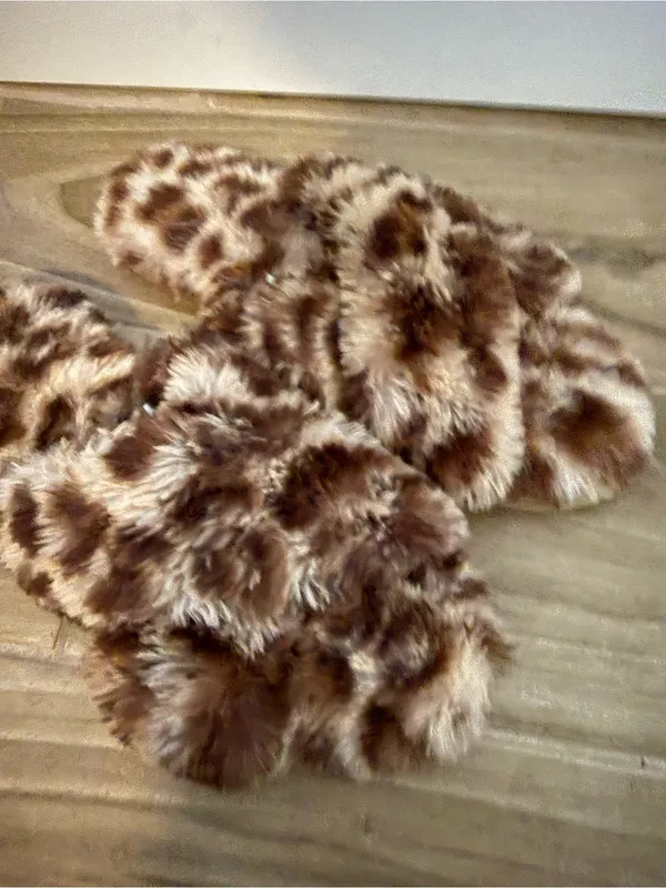 Secret Treasures Brown Multi-Tone Faux Fur Slide Slippers - Image 3