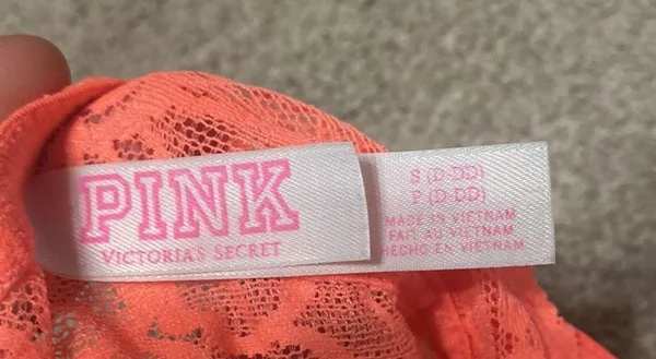 Victoria’s Secret Pink Coral Lace Push Up Padded Bralette Size S (D-DD) - Image 2