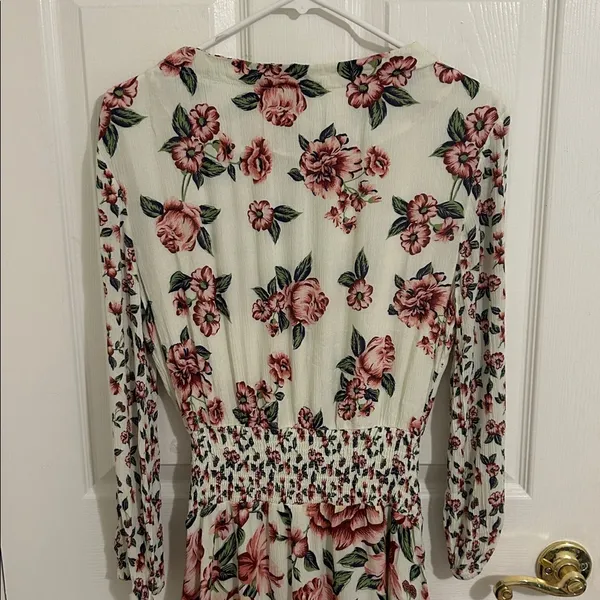 Farm Rio x Anthropologie Anabela Smocked Floral Dress Size XS - Image 11