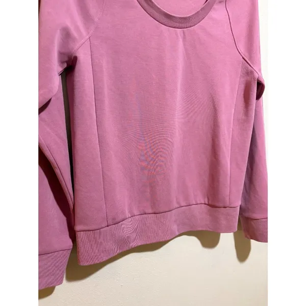 Athleta Size XXS Seasoft Scoop-Neck Sweatshirt Antique Rose Pink - Image 4
