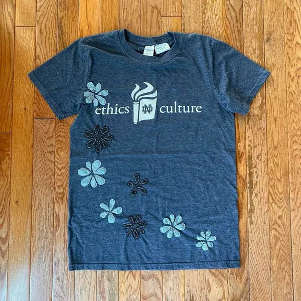 Notre Dame flower embroidered quilted Ethics and Culture shirt - Image 8