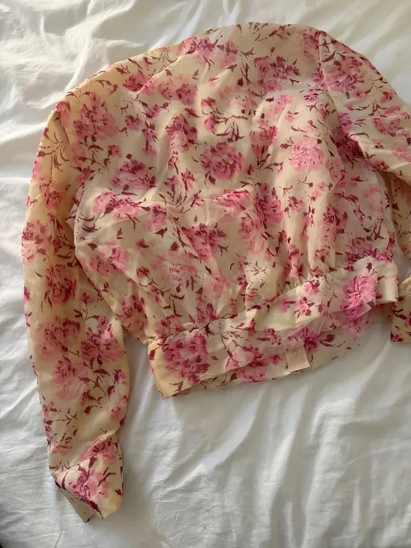 Floral button up top Pink Size M - Image 4