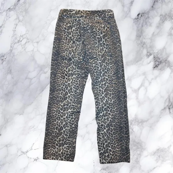 RSQ Leopard Print Jeans Y2K Low Rise Straight Leg Animal Print Pants - Image 3