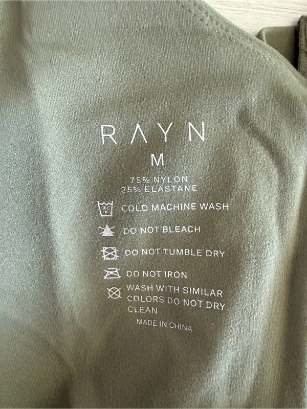 RAYN Crop Tank Top Medium Green NWT - Image 6