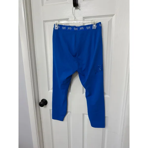 Yitty Womens Royal Blue High Waisted Logo Waistband Leggings Size‎ Large - Image 6