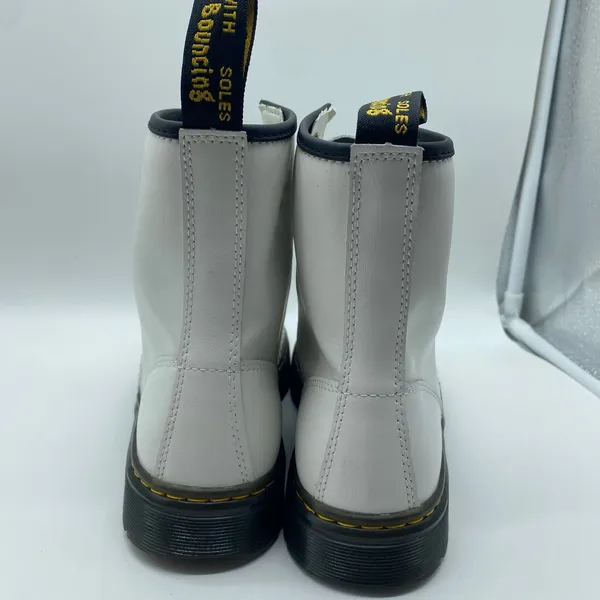 Dr. Martens White Zavala Combat Boots Moto Grunge Leather Lace-Up Women's size 9 - Image 4