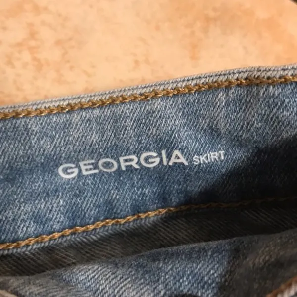 DL1961 Georgia light wash denim mini skirt size small‎ Y2K cute preppy retro - Image 5