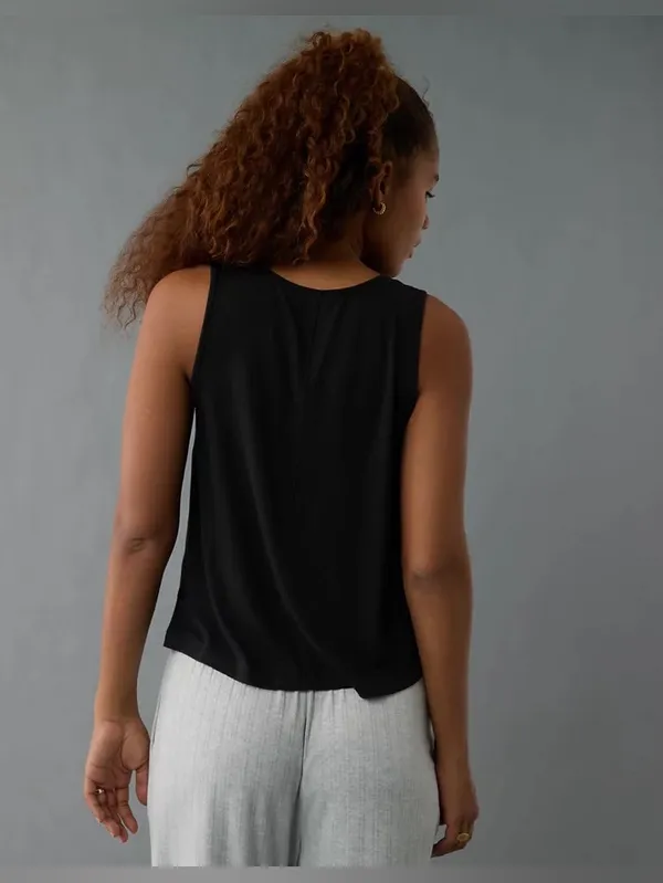 AE Soft & Sexy Swing Tank Top-Black - Image 2