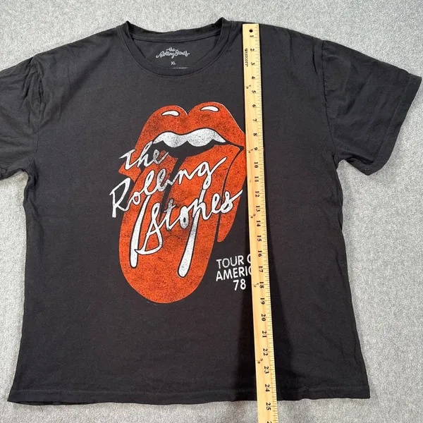 The Rolling Stones Band Tee Shirt Tongue Logo Size XL Short Sleeve Black - Image 4