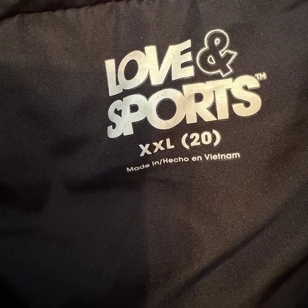 Love & Sports Hooded Puffer Vest XXL Black Zip Up Layering Athleisure Cozy Chic - Image 5