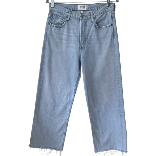 Agolde Ren High Rise Wide Leg Jeans Lightwash Capsule‎ Comfort Minimalist 28 - Image 3