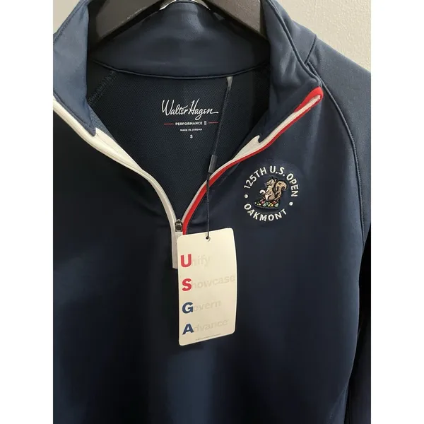 Walter Hagen 125th U.S. Open Oakmont Women’s S navy 1/4 Zip Golf Pullover NWT - Image 2
