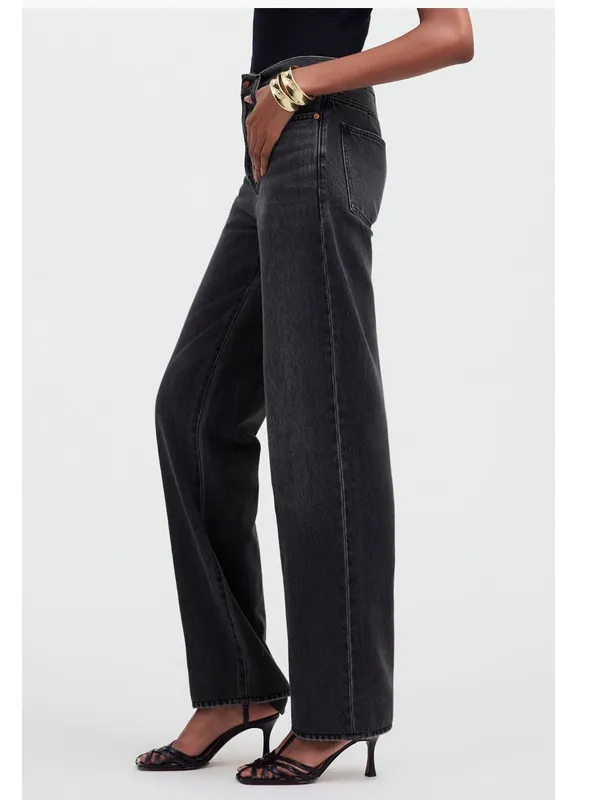 MADEWELL The‎ Rail Straight Leg Jean, Size 6 (28" Waist), Black, NWT - Image 3