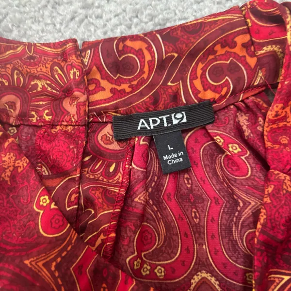 Apt. 9 Vibrant Red Paisley Halter Blouse - Image 9