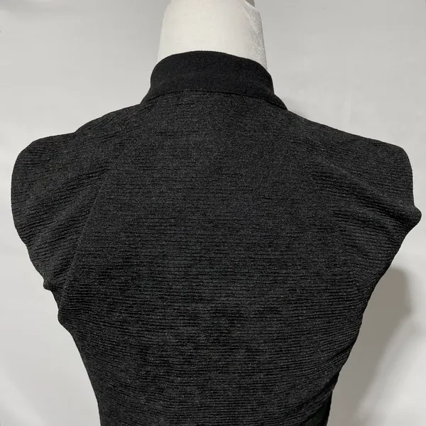 Zara Slit Front Cap Sleeve Cropped Tie Neck Top Black Size Small 5410/234/800 - Image 14