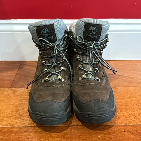 Timberland Women's Gannon mid Gore Tex Brown Leather Hiking Trail Work Boots‎ 9 - Image 2