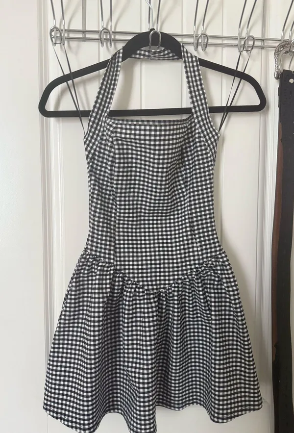21 Saints Black & White Gingham Dress - Image 3