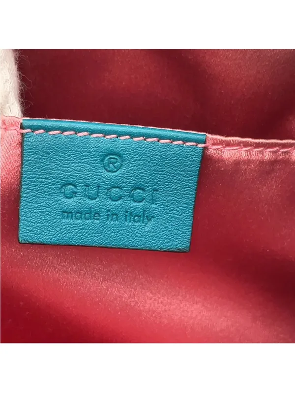 Gucci Teal Quilted Velvet GG Marmont Crossbody Bag - Image 10