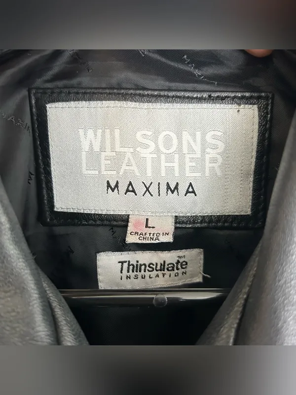 Wilsons Leather Maxima Insulated Zip Up Moto Jacket Size Large - Image 7
