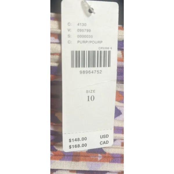 Anthropologie Maeve The Ophelia Linen Mini Dress sz 10 Boho Coastal Sunny NEW - Image 5