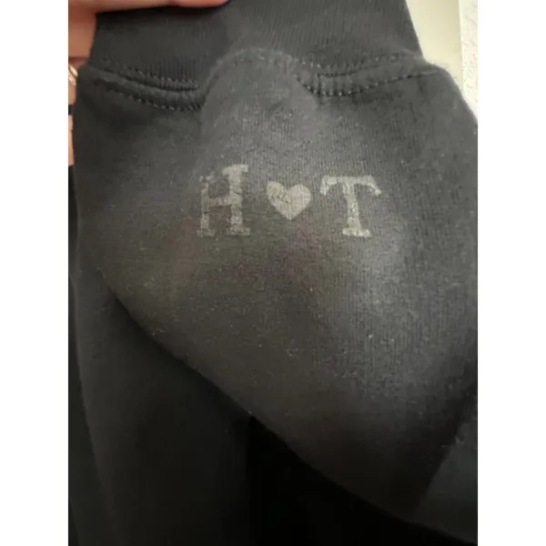 Bride Black Crewneck Personalized Sleeve H <3 T Sweatshirt Women's Sz M - Image 6