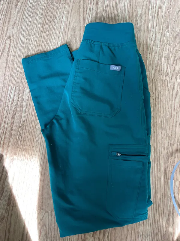 FIGS Hunter Green Yola Scrub Pants - Image 3