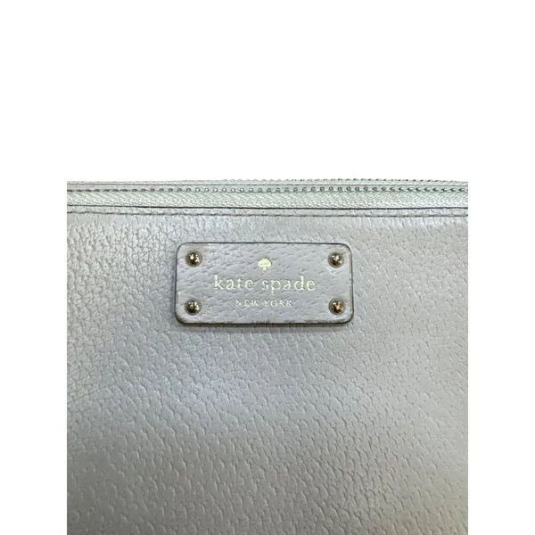 Kate Spade New York Womens Tan Leather Wallet With Zip Closure & Card Slots 8x4 - Image 2