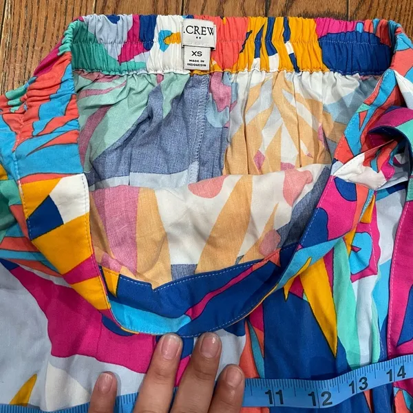 J. Crew Colorful Leaf Print A-Line Skirt - Image 3