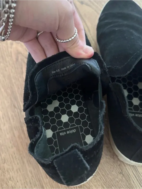 Women’s High Slip on Sneakers Black Size 8.5 - Image 3