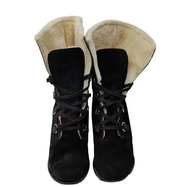 BlackWedge mid calf Boots by Cole Haan Size 11 - Image 2