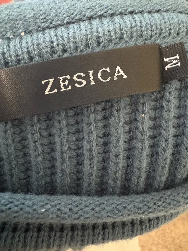 Striped Zesica Amazon Women’s Crewneck Sweater Green and White Stripes - Image 3