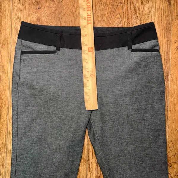 Express‎ Columnist Gray Stretch Dress Pants Black Trim Size 4R Corpcore Y2K work - Image 6