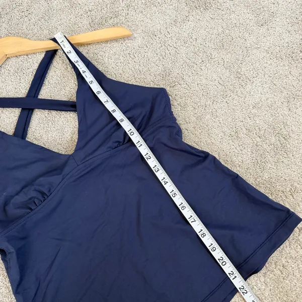 Athleta Women’s Plunge Tankini Top A-C Dress Swimwear in Blue M - Image 13