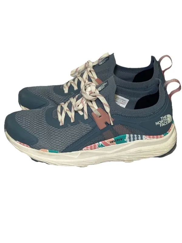 North Face Women's Vectiv Hypnum Gray Pink Hiking Shoes Size 9 Running Walking - Image 2