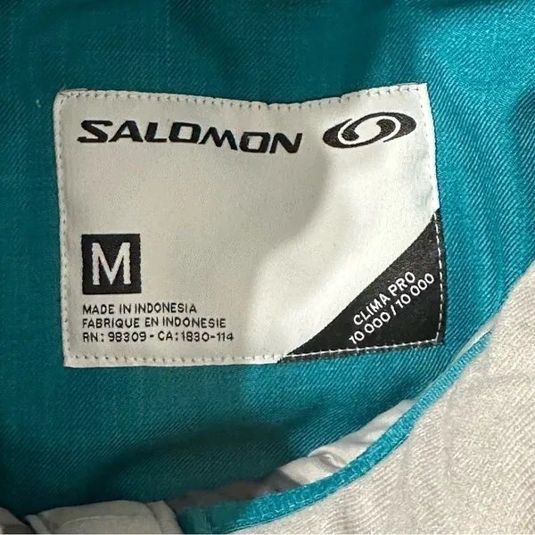 Salomon Women’s Size M Blue Grey Clima Pro Winter Ski Snowboarding Jacket - Image 6