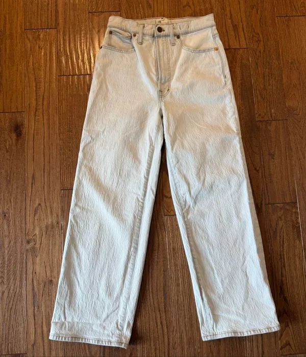 Madewell the perfect vintage wide leg crop Jean light wash size 27 - Image 3