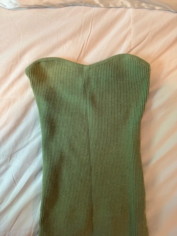 Edikted Strapless Mini Dress Ribbed - Image 3