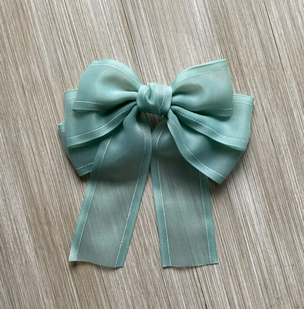 SeaFoam green Bow Clip - Image 3