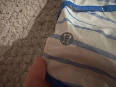 Blue Striped Lululemon Shorts - Image 3