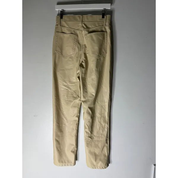 Abercrombie fitch tan the 90s ultra‎ high rise vegan leather pants size 28/6 - Image 2