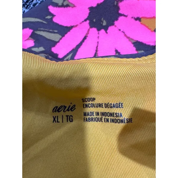 Aerie‎ Women XL Retro Floral Scoop Bikini Top Pink Orange Brown 2309-215 NWT - Image 8