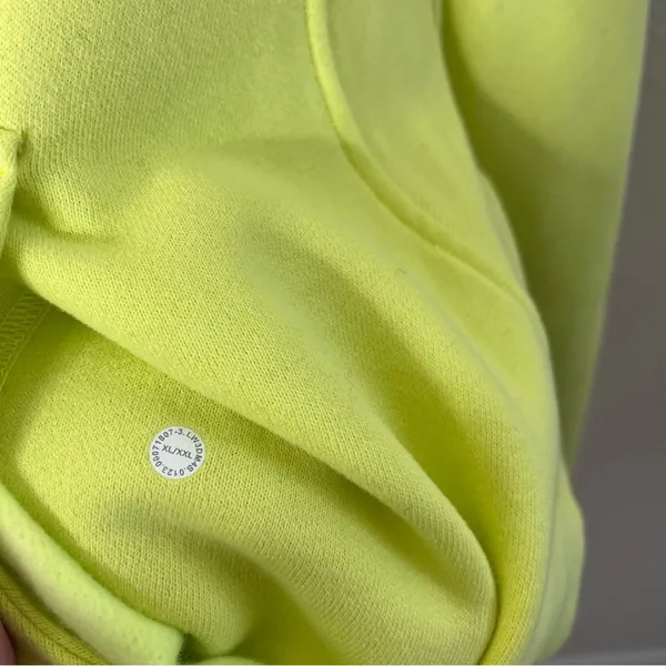 Lululemon Scuba Oversized Half Zip‎ Hoodie Electric Lemon Womens Size XL / XXL - Image 7