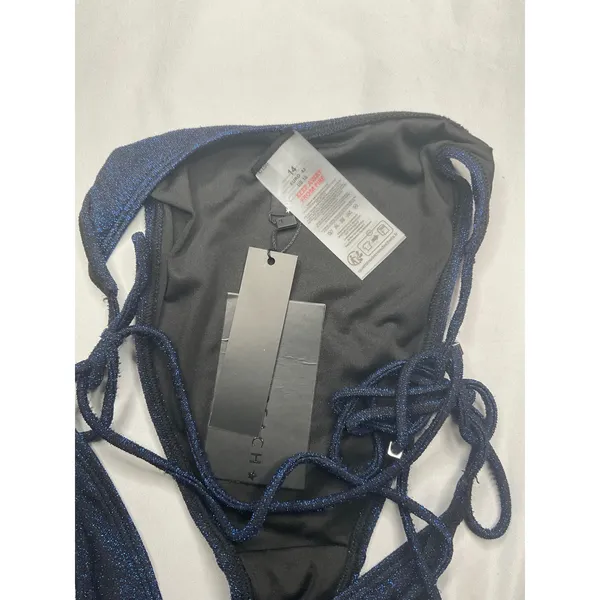 Sparkly Blue Tie Side‎ Bikini Bottoms Swimsuit New Beachwear - Image 5