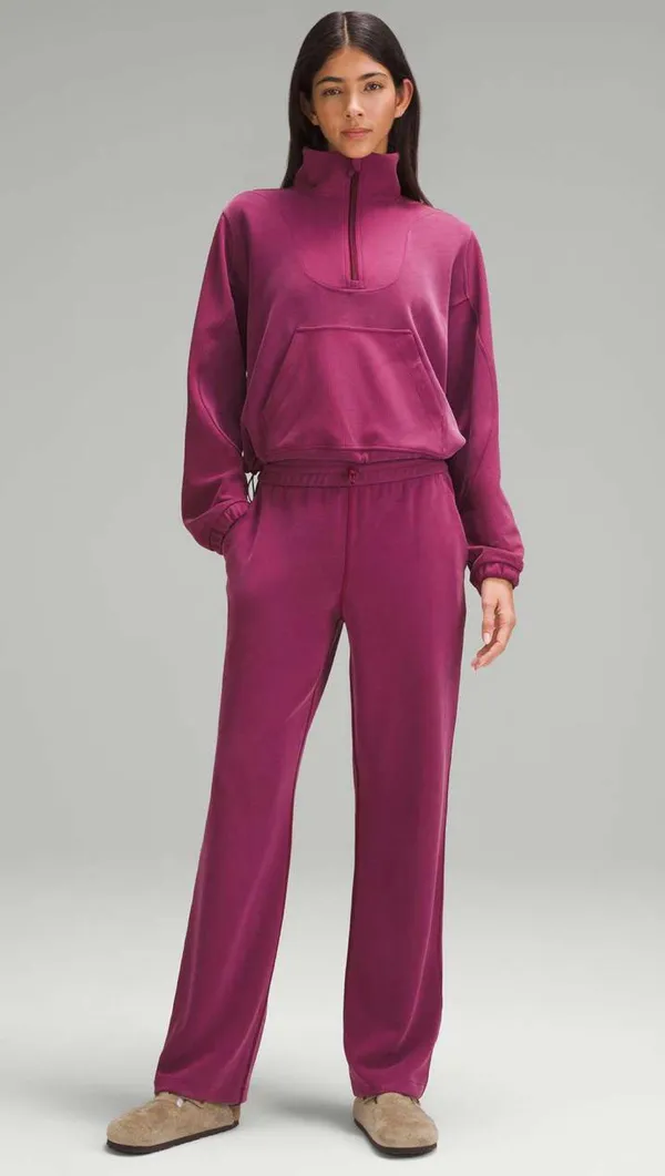 Lululemon Brushed Softstreme Ribbed Half Zip Deep Luxe 2 - Image 3