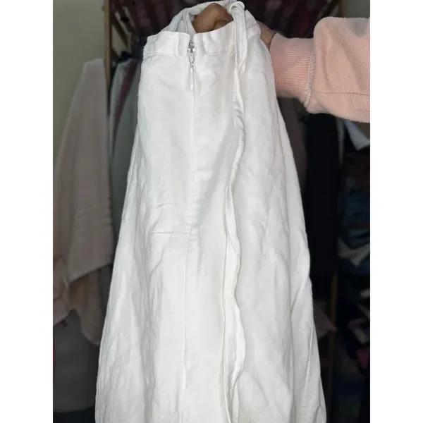 Madewell Embroidered Eyelet Tie Back‎ Cami Midi Dress Size 10 White - Image 11