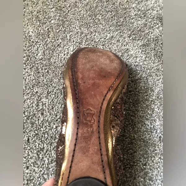 Tory Burch Glitter Sequin Eddie Ballet Flats in Copper Size 6.5 US Women’s Shoe - Image 10