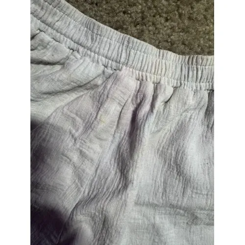 Maurie + Eve Women Light‎ Gray Textured Cotton Elastic Waist Shorts Size US 8 - Image 3