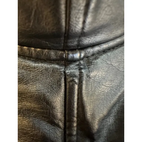 Say What? Womens Black Faux Leather Bustier Bodysuit Underwire M - Image 2
